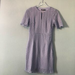 Boutique | cornflower blue chevron lace dress